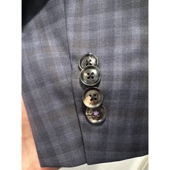 Ted Baker LONDON Endurance Size 36R Checkered Jay SPJ Wool Blazer Sports Coat - Picture 4 of 9